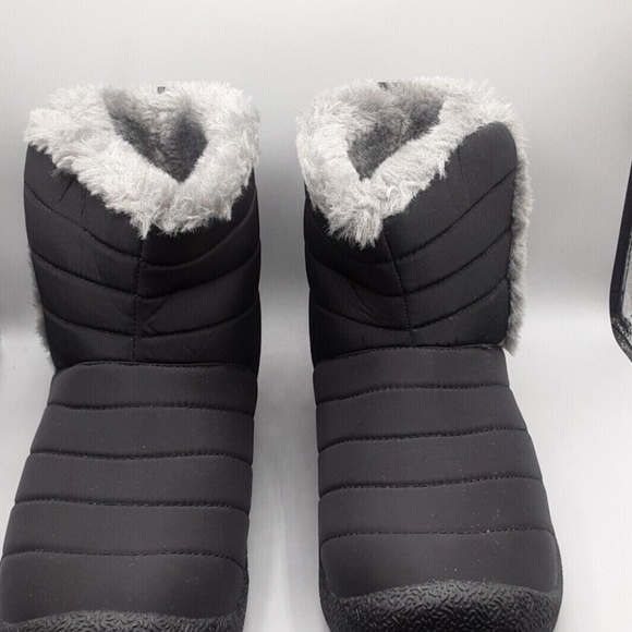 New Lamo Water Resistant Memory Foam Puffer Boots Faux Fur Alina Black Pull On - Picture 3 of 8